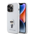 Karl Lagerfeld Pin Hard Case – iPhone 15 Pro (White – KLHCP15LSMHKNPH)