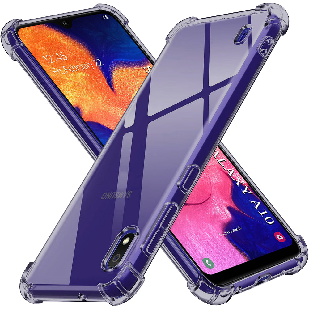 Shockproof Clear Silicone - Samsung Galaxy A10 - Smoke Black