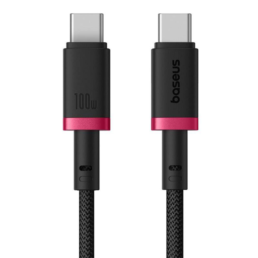 Baseus - Data Cable - for MacBook, Type-C, PD 100W, 480Mbps, 2m - Red / Black