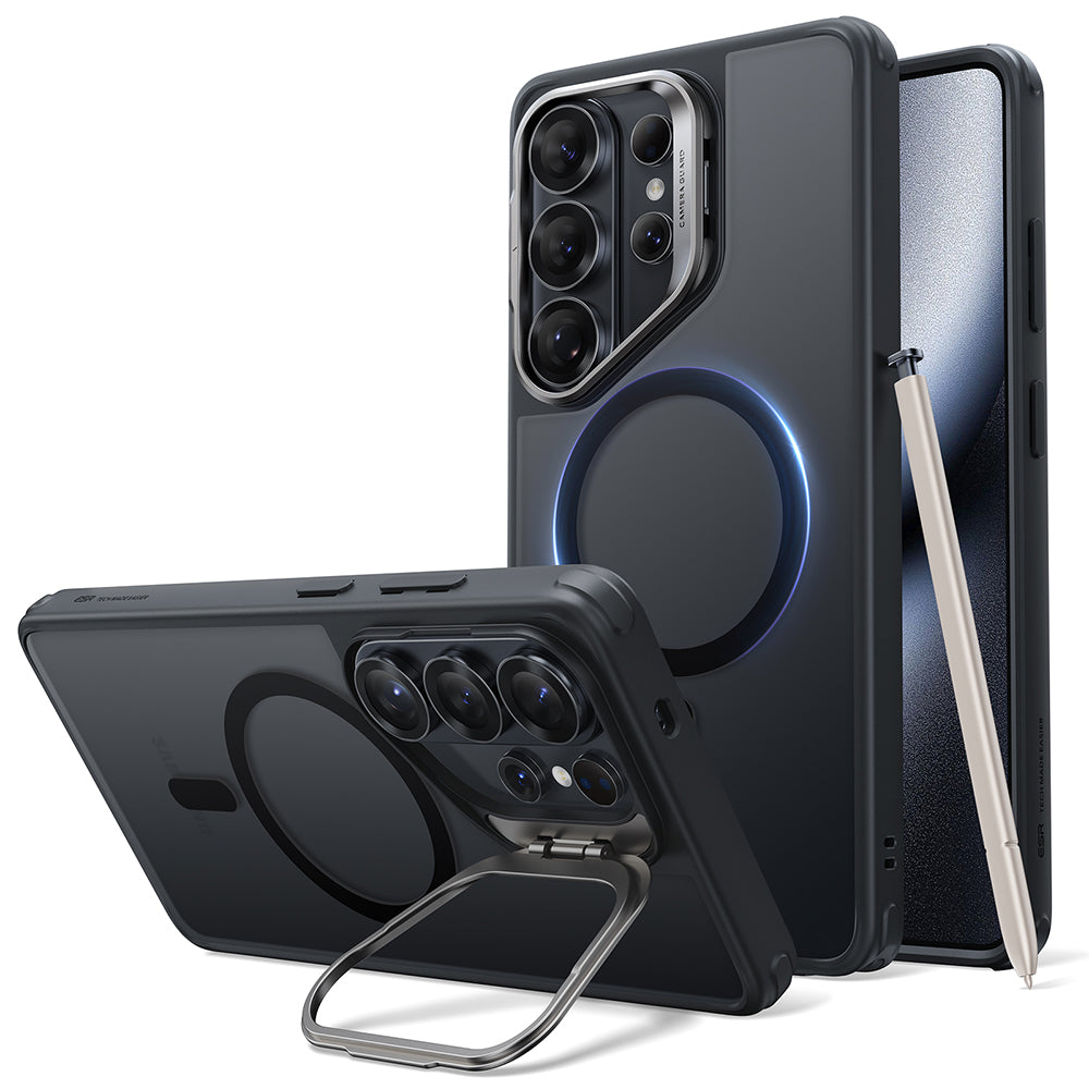 ESR - Classic Hybrid HaloLock Kickstand - Samsung Galaxy S26 Ultra - Matte Black