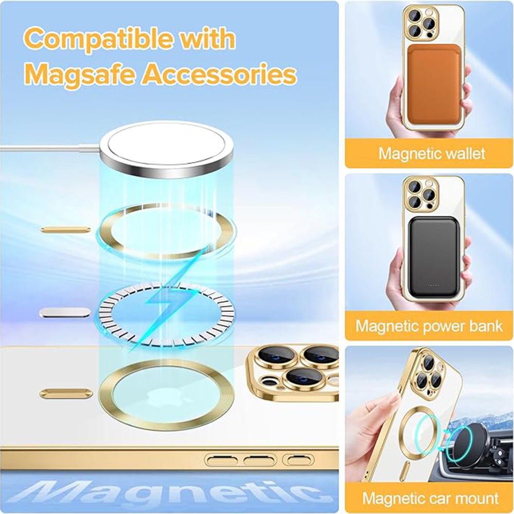 Luxury Crystal MagSafe - iPhone 15 Pro - Gold