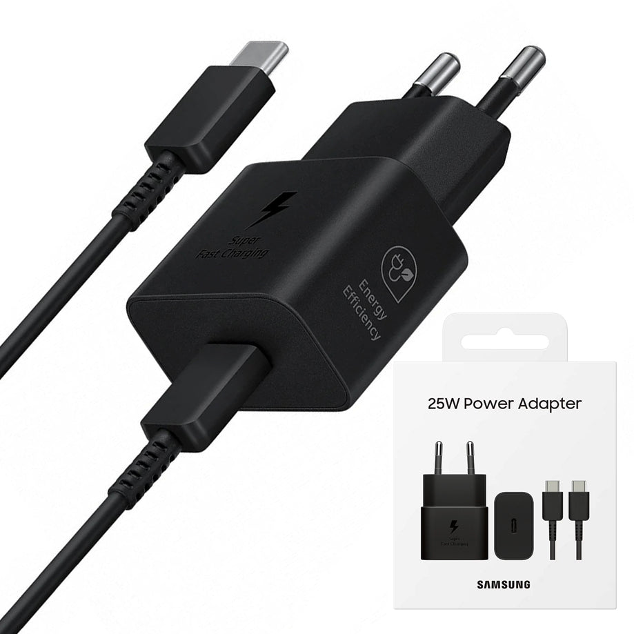 Samsung - Original Charger - Type-C 25W, Super Charging with Cable USB-C - Black