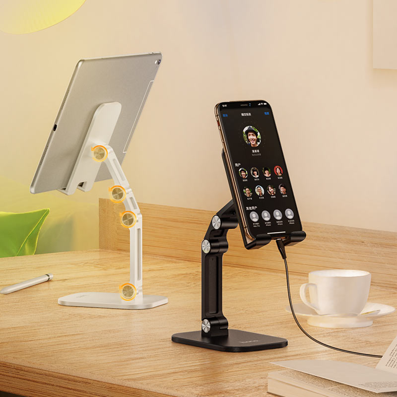 Hoco - Desk Holder - Foldable for Phone, Tablet, 4.7 - 13.0" - Black
