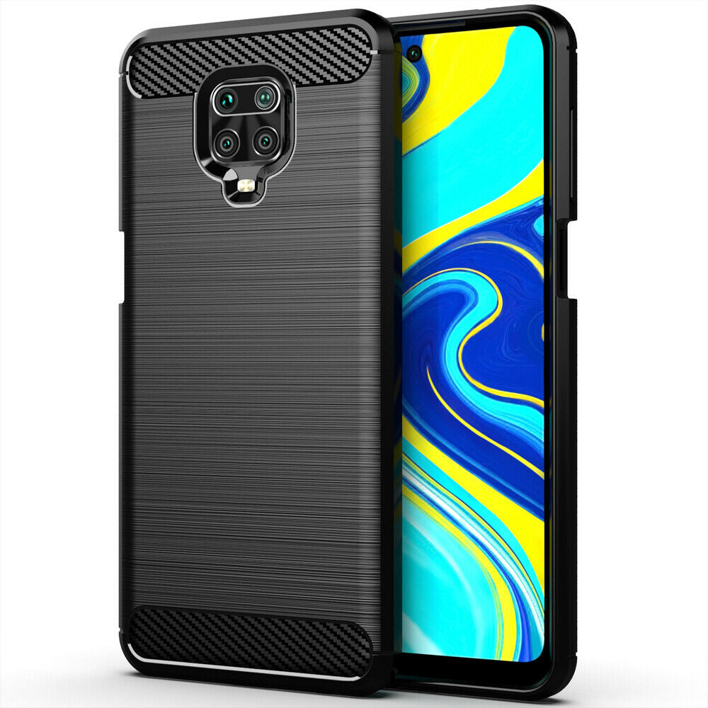 Carbon Silicone - Xiaomi Redmi Note 9S / Redmi Note 9 Pro - Black