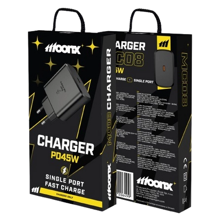 MOONX wall charger MC08 PD 45W 1xUSB-C Black
