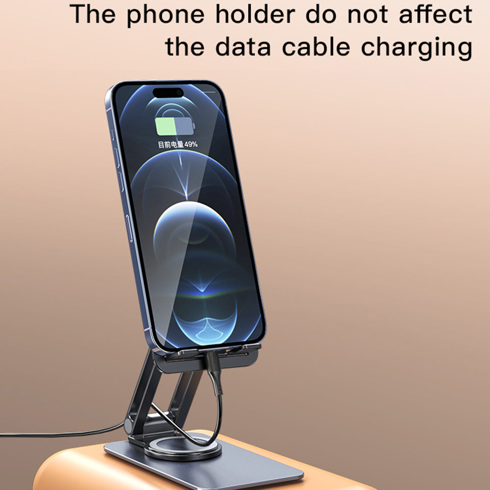 Yesido - Desk Holder - Phone, Tablet, Foldable, Aluminum Alloy - Grey