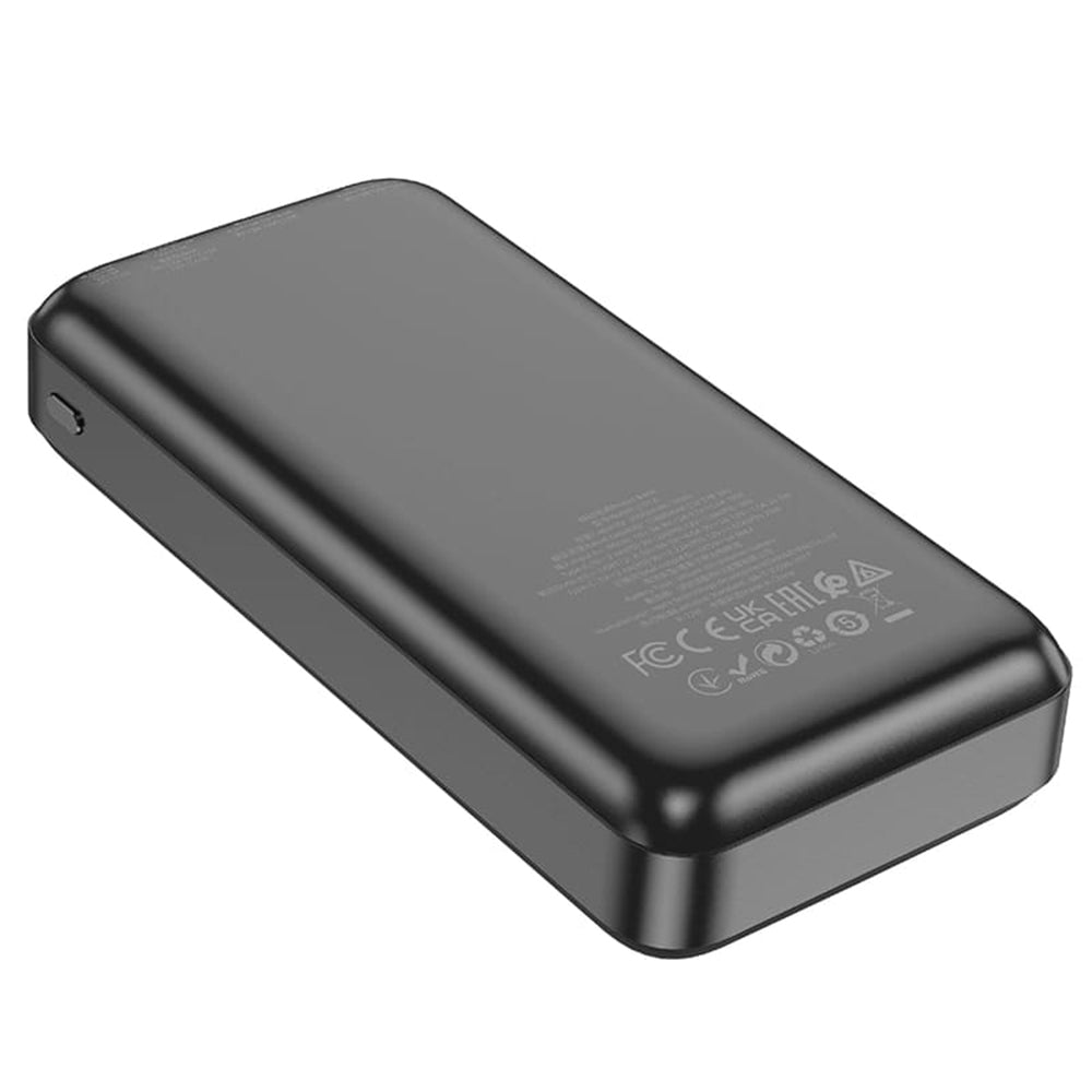 Power Bank Astute (J101A) - LED, 2 x USB, Type-C, 22.5W, 20000mAh - Black