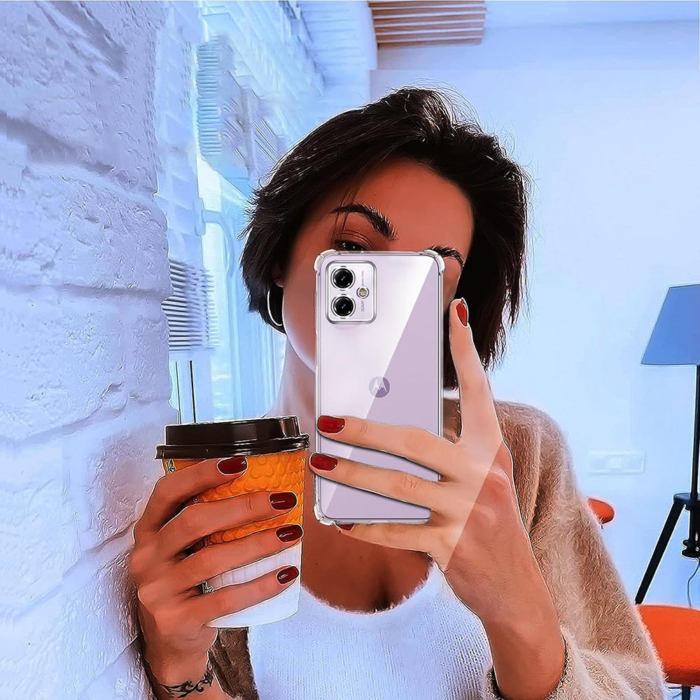 Shockproof Clear Silicone - Motorola Moto G14 - Clear