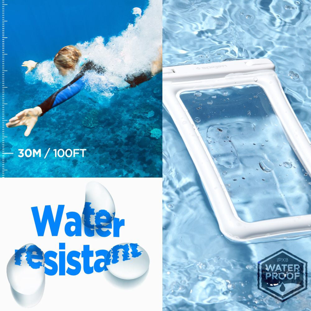Spigen - Waterproof Case - IPX8, for Phone 3.5 - 7" - White