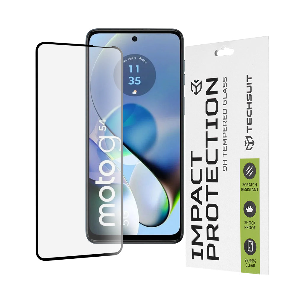 111D Full Cover / Full Glue Glass - Motorola Moto G14 / G54 / G64 - Black