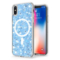 Sparkly Glitter MagSafe Case - iPhone X/XS - Blue