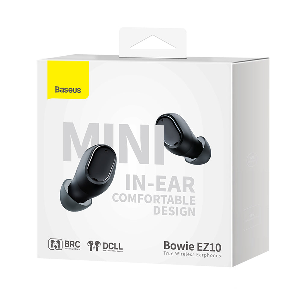 Baseus Wireless Earbuds Bowie EZ10 - Bluetooth 5.3, True Wireless - Black