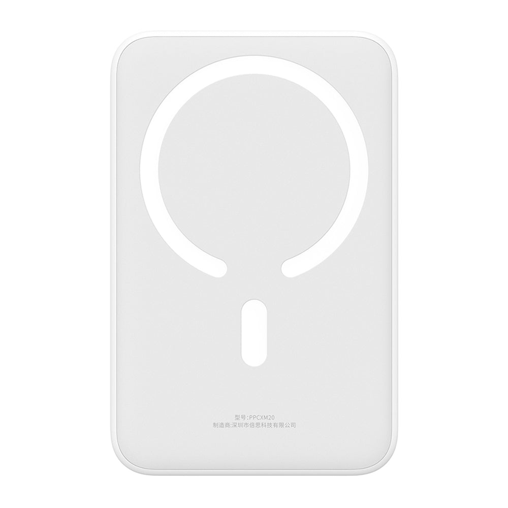 Baseus - Power Bank Mini - Type-C, MagSafe Charging, 20W, 20000mAh, 30cm - White