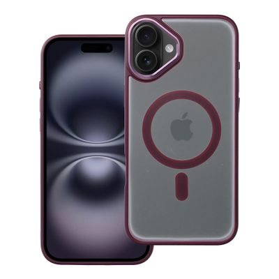 MATTE MAG COVER case
compatible with MagSafe for IPHONE 16 Plus plum red
