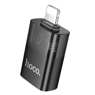 HOCO adapter OTG Lightning (m) to USB A (f) UA36 black transparent
