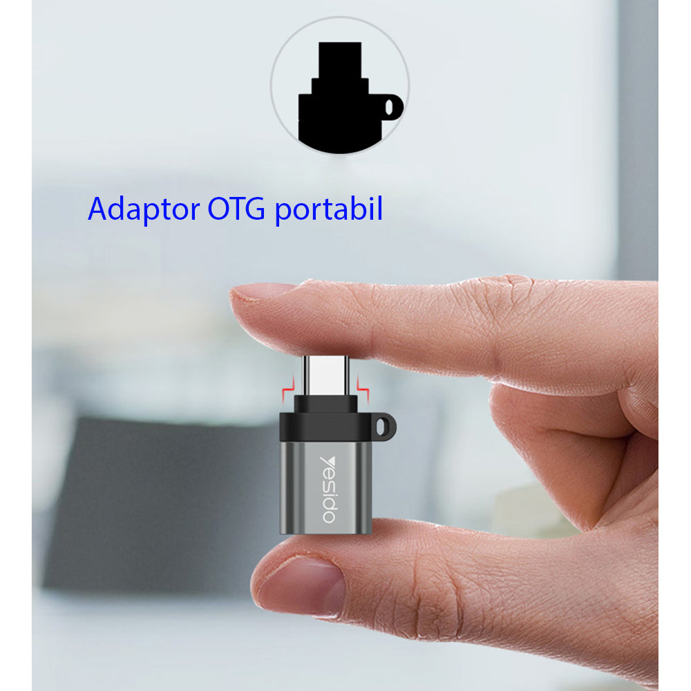 OTG Adapter (GS06) - Type-C to USB 3.0, 5Gbps - Black