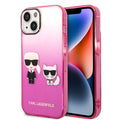 Karl Lagerfeld Case – iPhone 14 (Clear / Gradient Pink - KLHCP14STGKCP)
