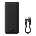 Baseus - Power Bank Airpow - USB, Type-C, 20W, 10000mAh, w/Cable - Black