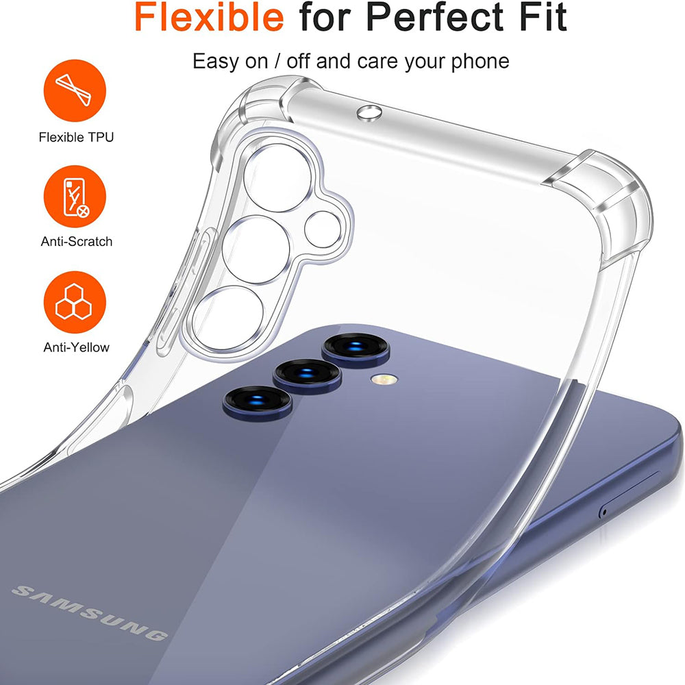 Shockproof Clear Silicone - Samsung Galaxy A14 4G/A14 5G - Clear