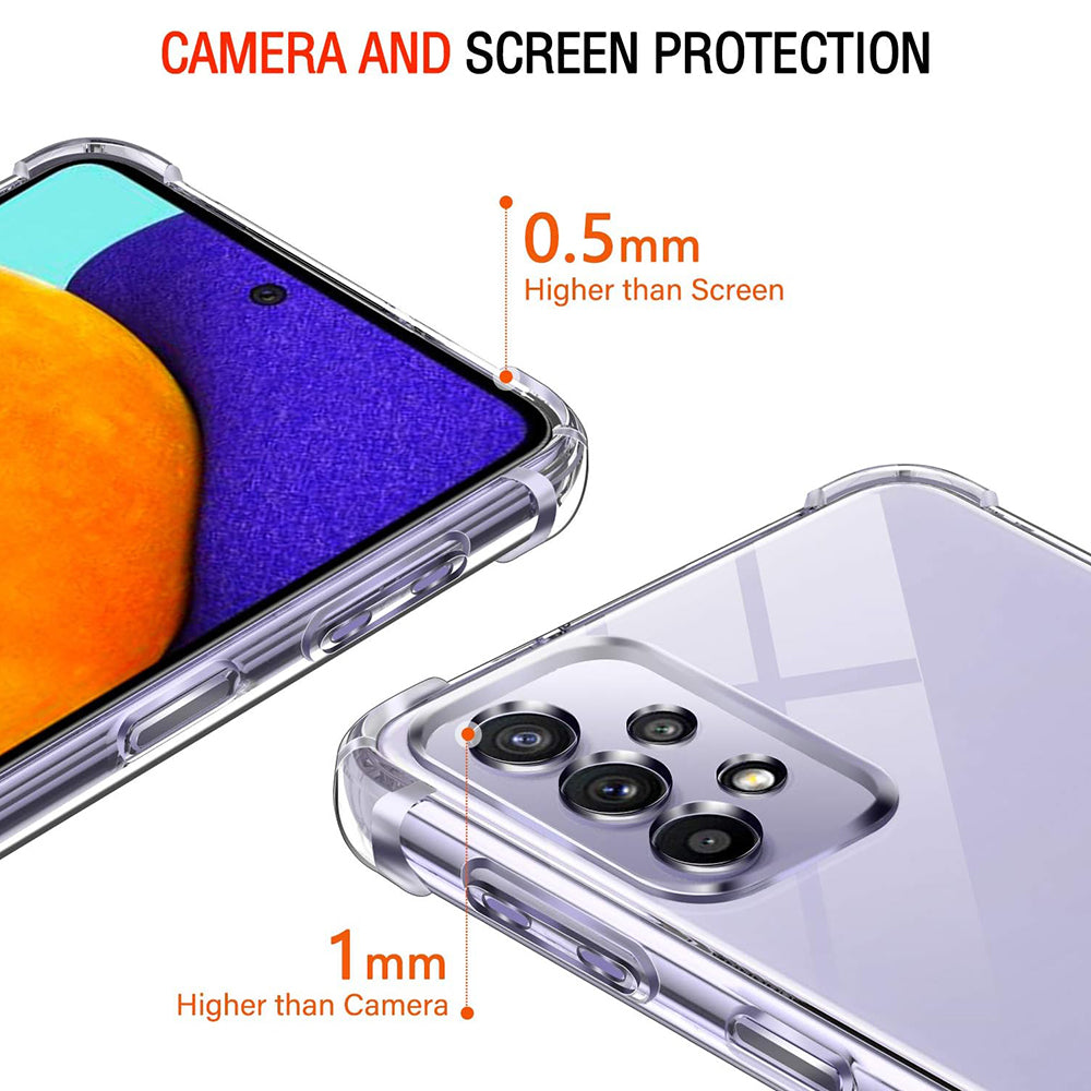 Shockproof Clear Silicone - Samsung Galaxy A52 4G/A52 5G/A52s 5G - Clear