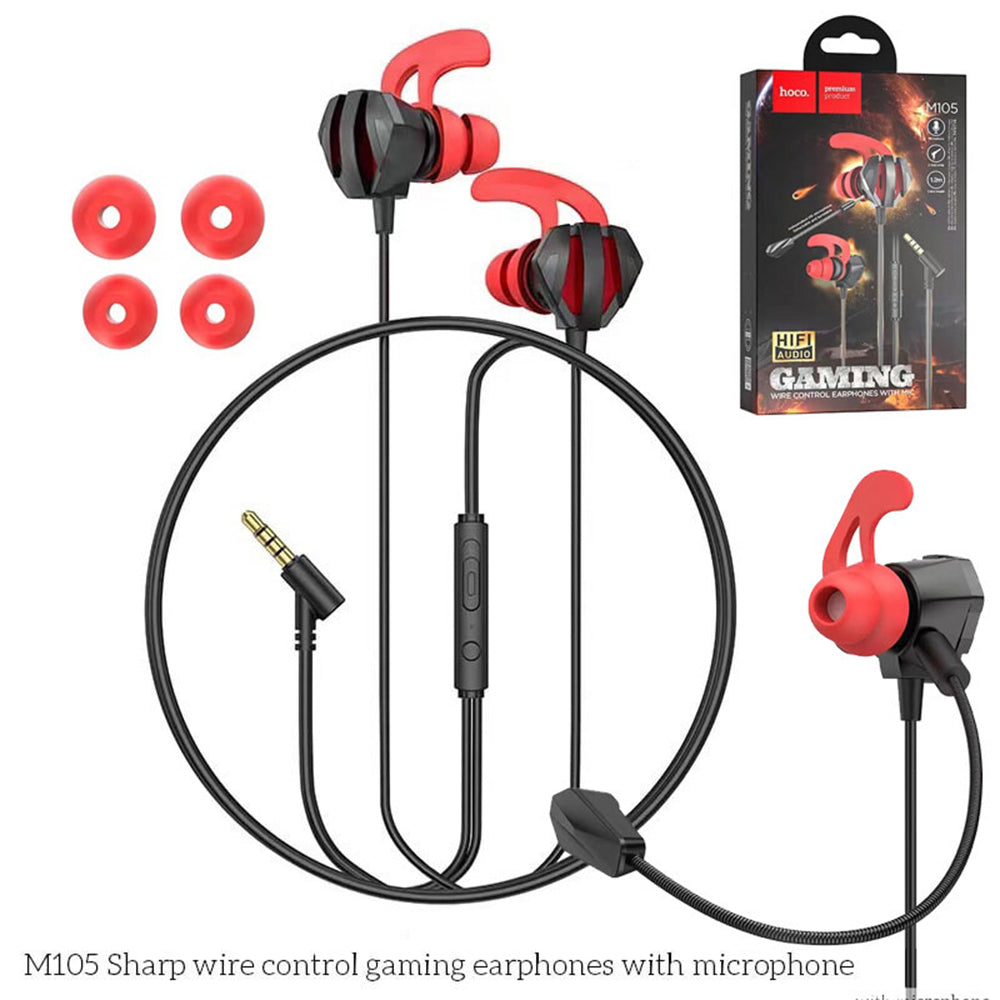 Wired Earphones Sharp - 3.5mm, Microphone, Gaming, 1.2m - Black