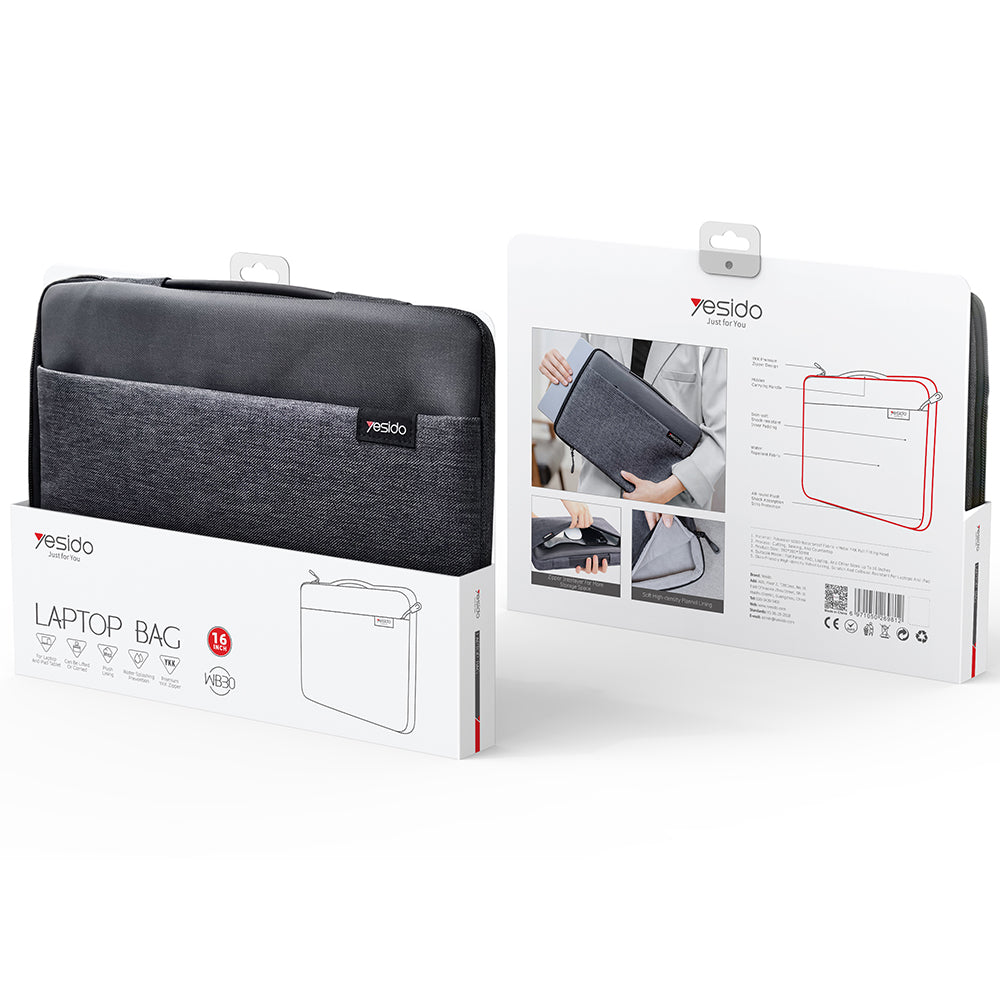 Laptop Handbag (WB29) - Waterproof Oxford, for Tablets max. 14" - Grey