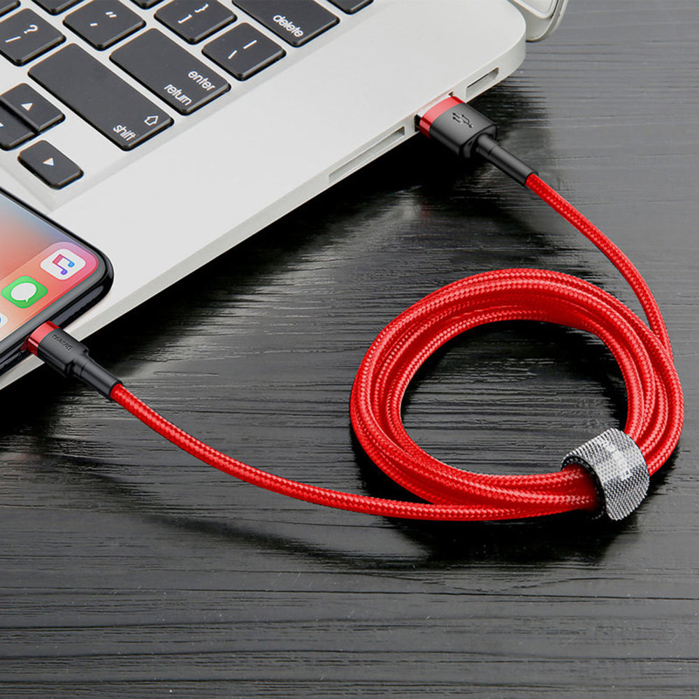 Baseus - Data Cable Cafule - USB to Lightning, 1m - Red