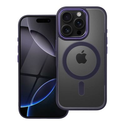 COLOR EDGE MAG COVER case with MagSafe for IPHONE 16 Pro deep purple