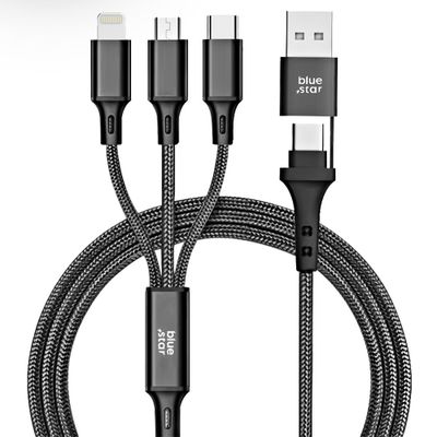 BLUE STAR cable 4in1 2,4A 12W Cafule C172 1,2 m black