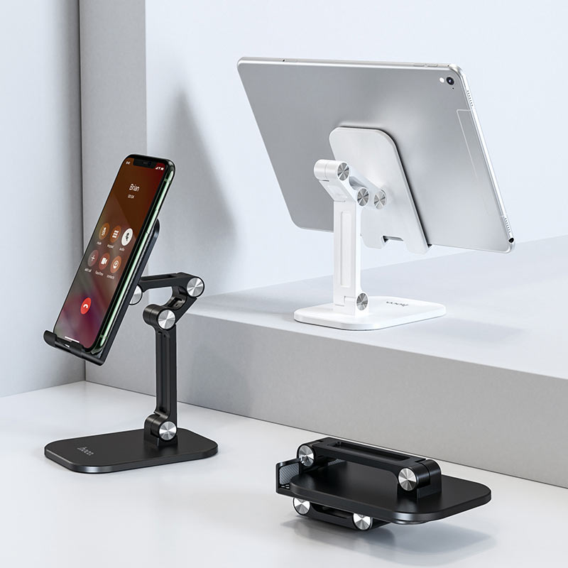Hoco - Desk Holder - Foldable for Phone, Tablet, 4.7 - 13.0" - Black