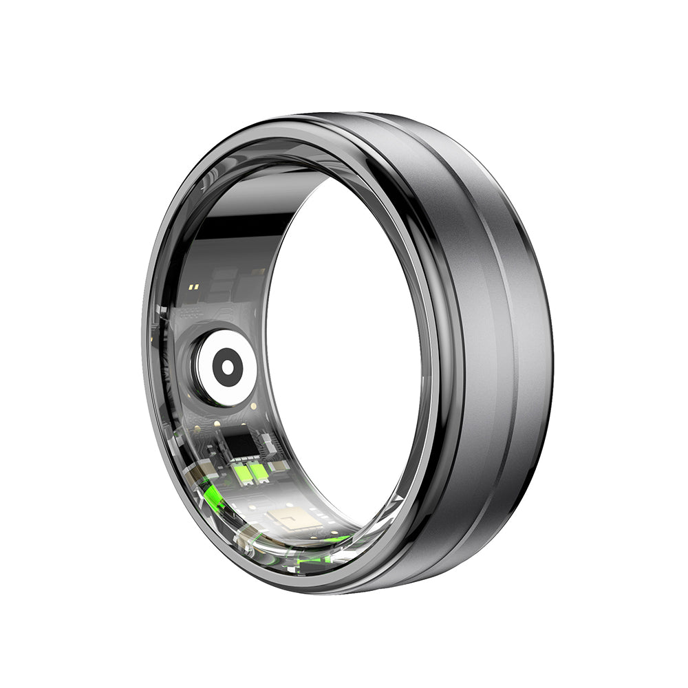 Smart Ring - Monitor Heart Rate, Pedometer, Oxygen Saturation - Black