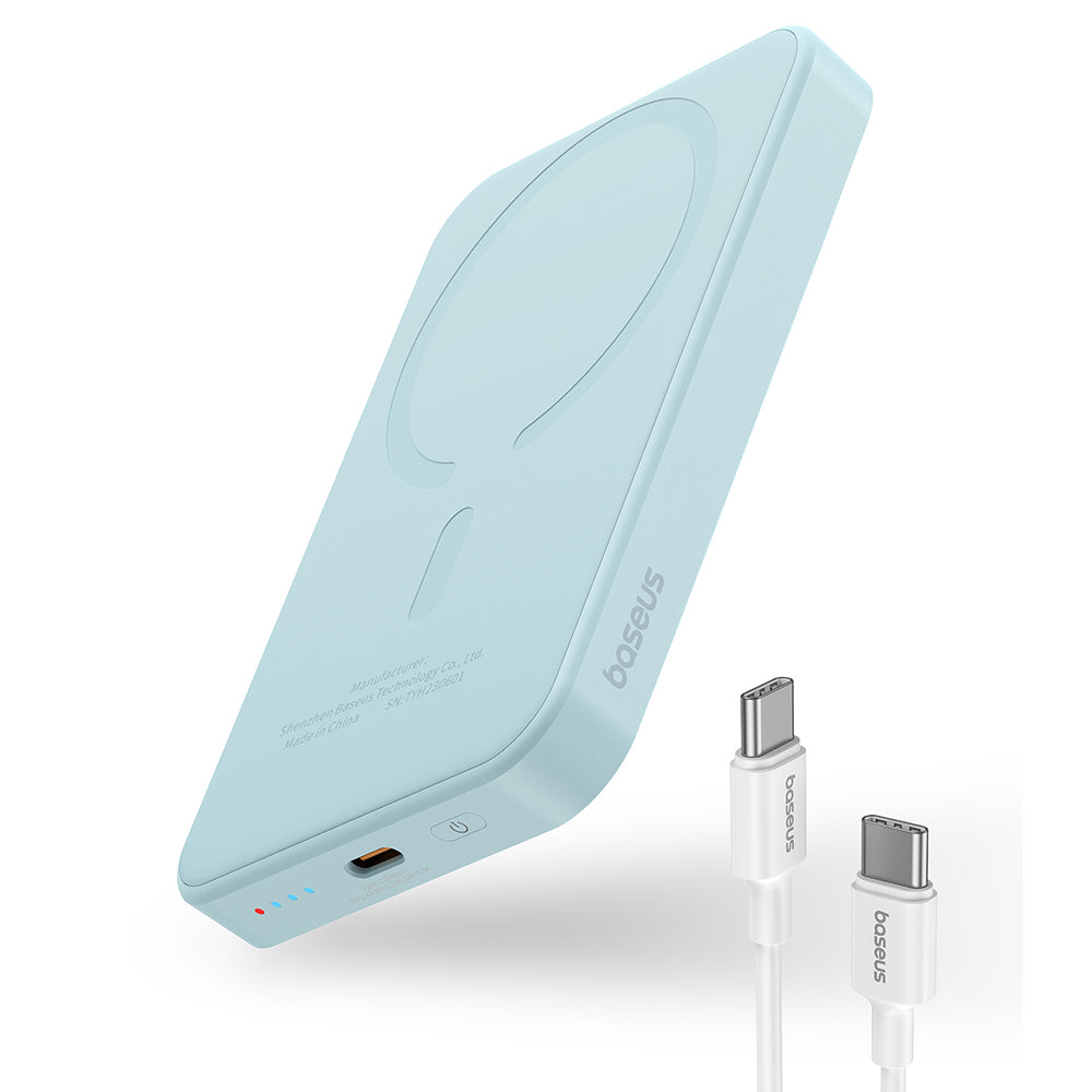 Baseus - Power Bank Mini - Type-C, MagSafe, 20W, 5000mAh, w/Cable - Blue