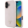 Guess - Peony Grained Hot Stamp Triangle MagSafe - iPhone 16 - Pink