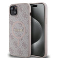 Guess - 4G Collection Leather MagSafe - iPhone 15 Plus - Pink