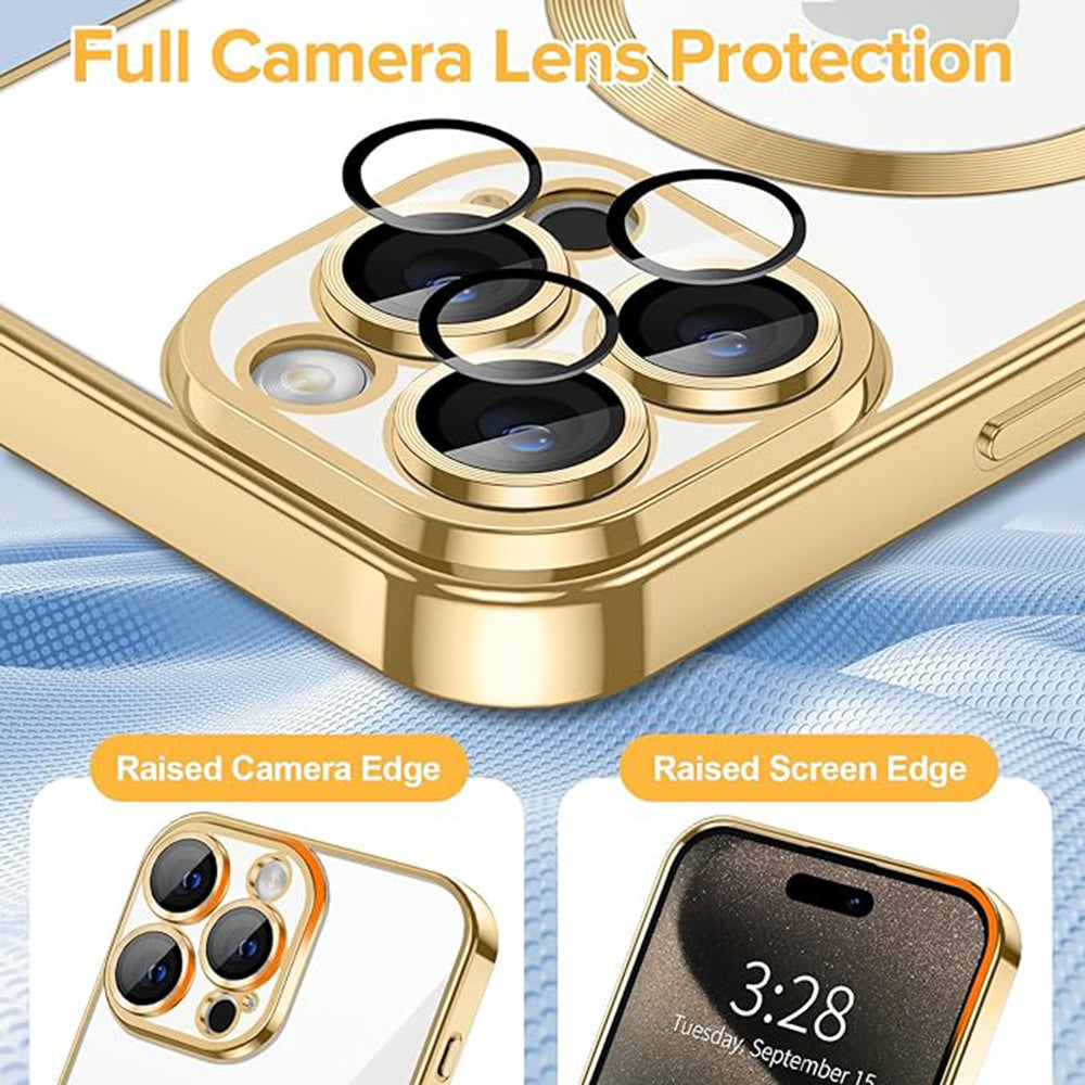 Luxury Crystal MagSafe - iPhone 15 Pro - Gold