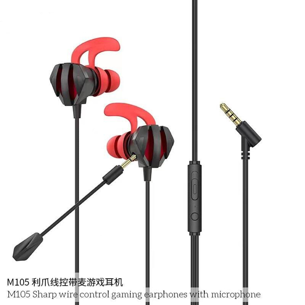 Wired Earphones Sharp - 3.5mm, Microphone, Gaming, 1.2m - Black