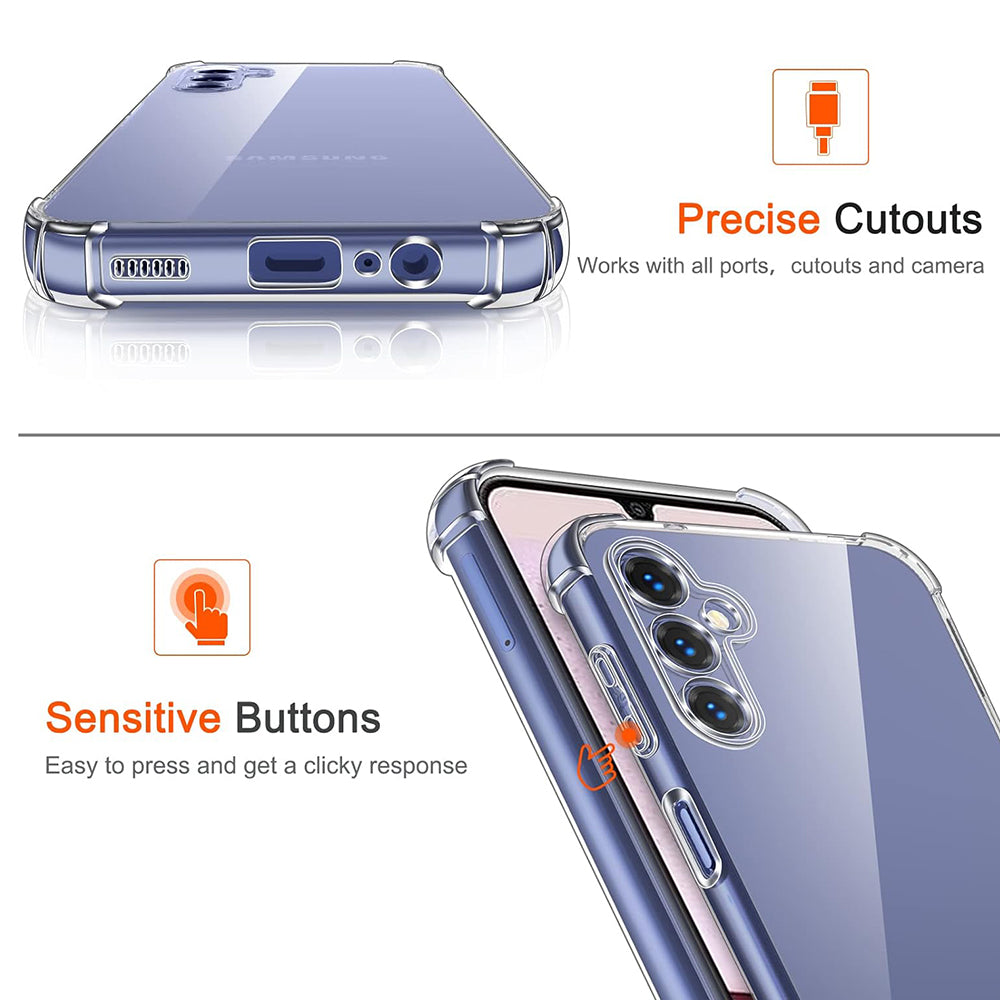 Shockproof Clear Silicone - Samsung Galaxy A14 4G/A14 5G - Clear