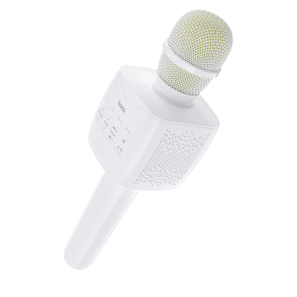 Hoco - Portable Microphone (BK5) - for Karaoke, 5W, LED  - White