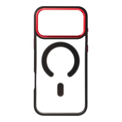COLOR EDGE MAG COVER case with MagSafe for IPHONE 17 Pro Max black red