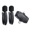 Yesido - (2 pack) Wireless Mic- 3 in 1 Receiver, Lighting, 3.5mm Jack- Black
