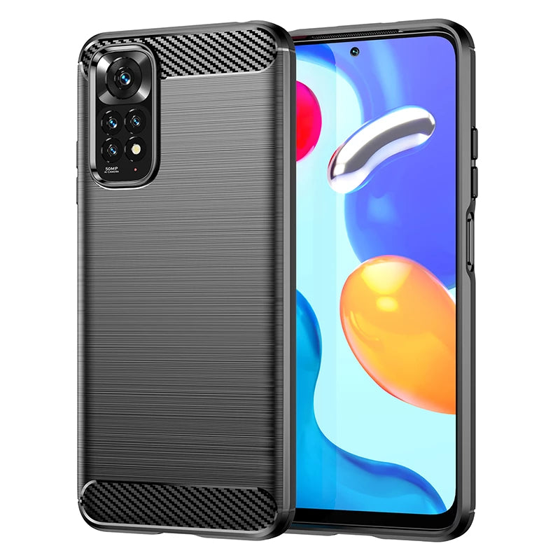 Carbon Silicone - Xiaomi Redmi Note 11 / Note 11S - Black