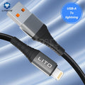 Lito - Data / Charging Cable USB to Lightning 2M Black Braided LD022