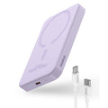 Baseus - Power Bank Mini - Type-C, MagSafe Charging, 20W, 5000mAh - Purple