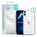 Case Iridiscente Metallica Magsafe with Drawings iPhone 15 - Color : 1