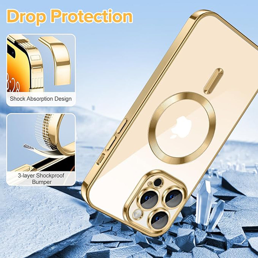 Luxury Crystal MagSafe - iPhone 14 Pro - Gold