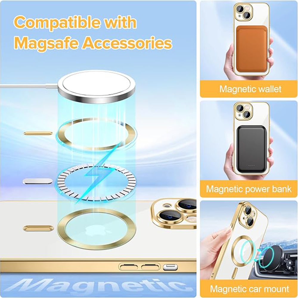 Luxury Crystal MagSafe - iPhone 15 - Gold