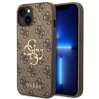 GUESS case IPHONE 13/14/15 GUHCP14S4GMGBR 4G Logo brown
