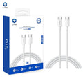 Lito - Data / Charging Cable USB-C to USB-C 60W 1M White Braided LD04
