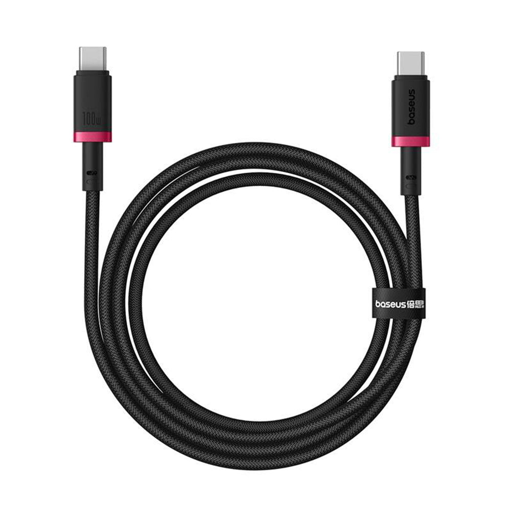 Baseus - Data Cable - for MacBook, Type-C, PD 100W, 480Mbps, 2m - Red / Black