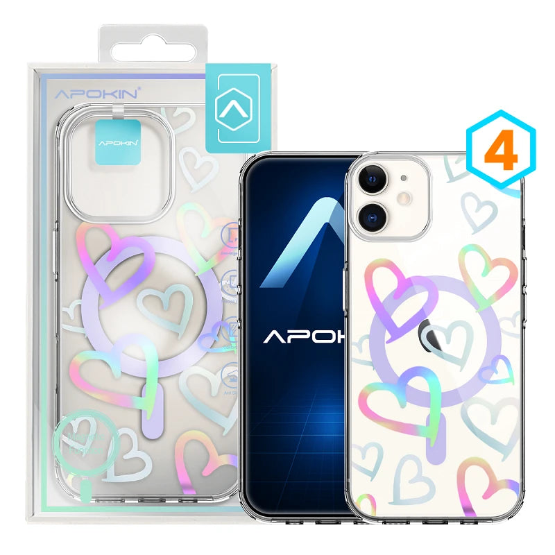 Case Iridiscente Metallica Magsafe with Drawings iPhone 11 - Color : 4